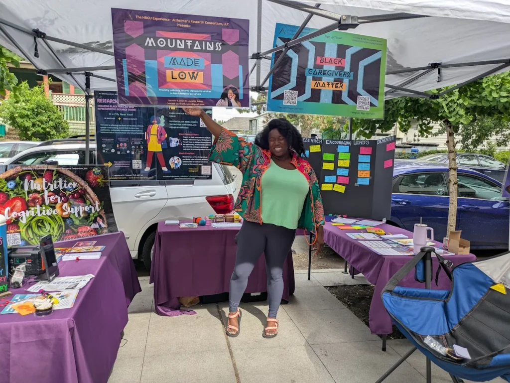 dr brown at a dementia resources event